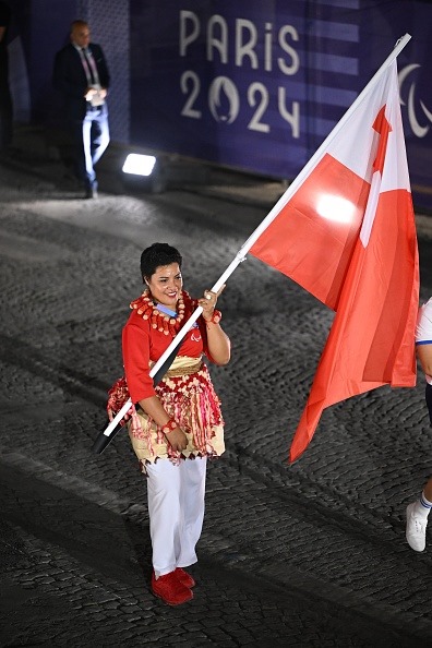 Tonga's Meleane Vasitaiamoni Falemaka at the opening ceremony